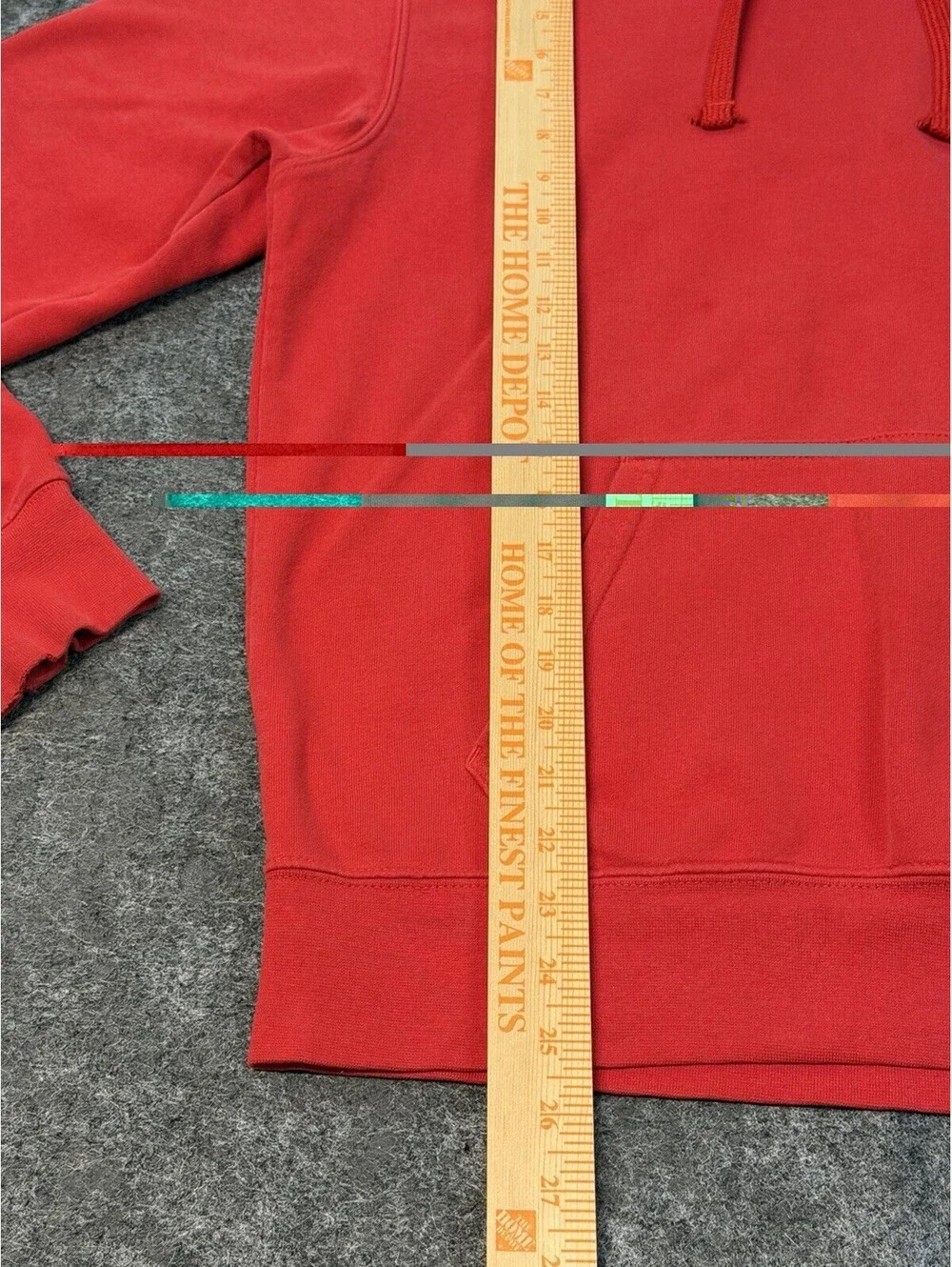 The North Face Men’s Small Red Pullover Hoodie Topographic Logo Graphic.